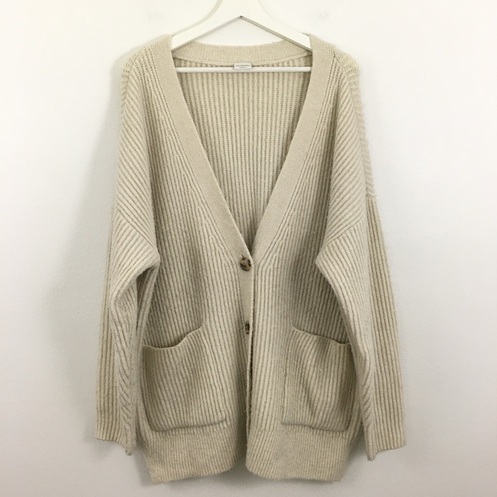 Abercrombie & Fitch Women’s Button Down Oversized Cardigan Size L